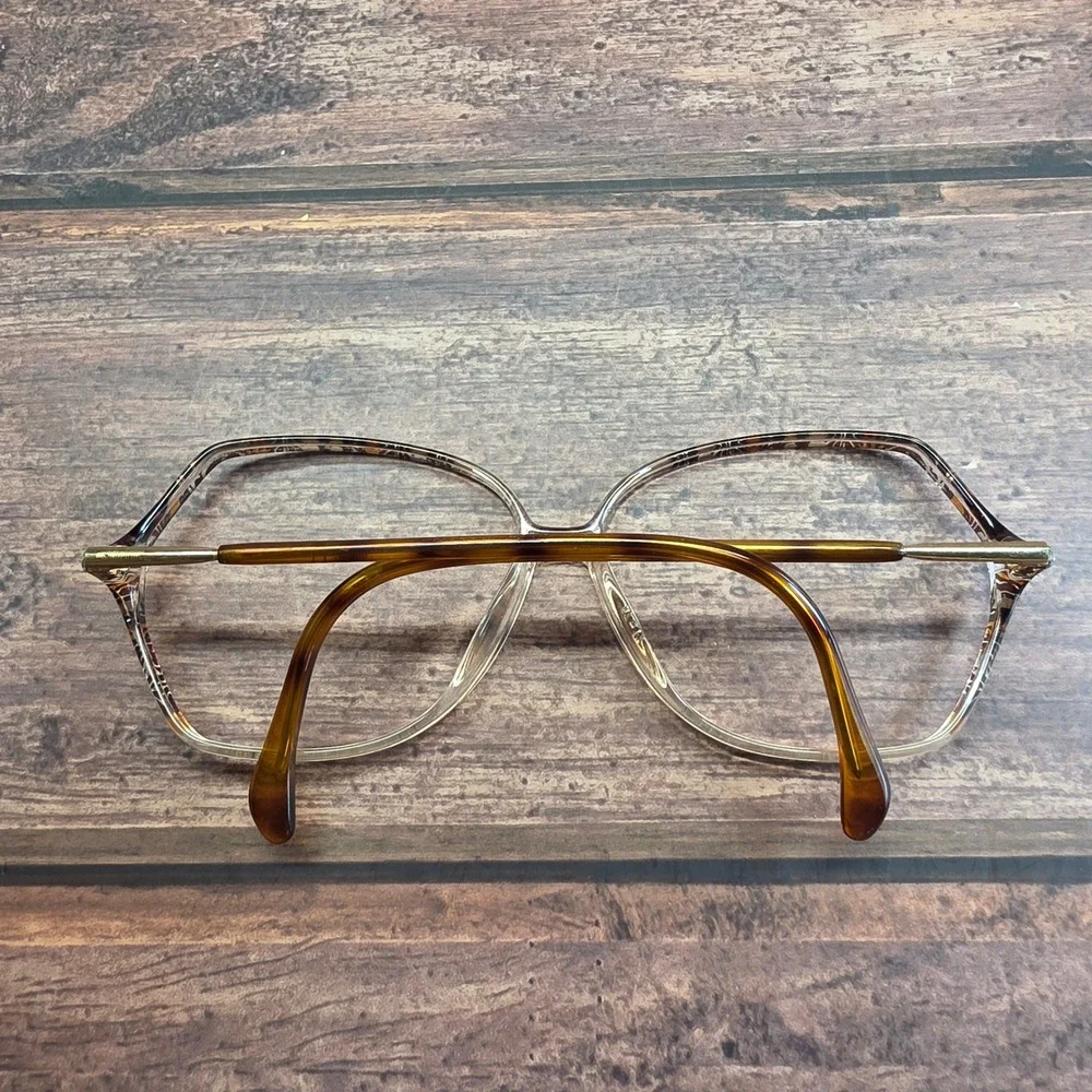 Silhouette SPX M 1849 Vintage Oversized Geometric Clear Tortoise Eyeglass Frames